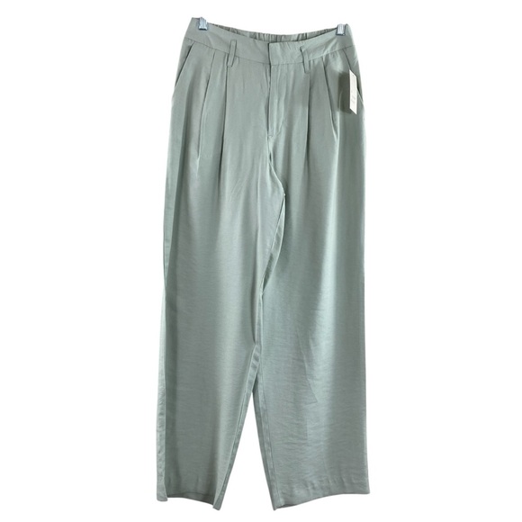 a new day Light Green Rayon polyester Blend Wide Leg Trousers Sz 8 - Picture 1 of 13